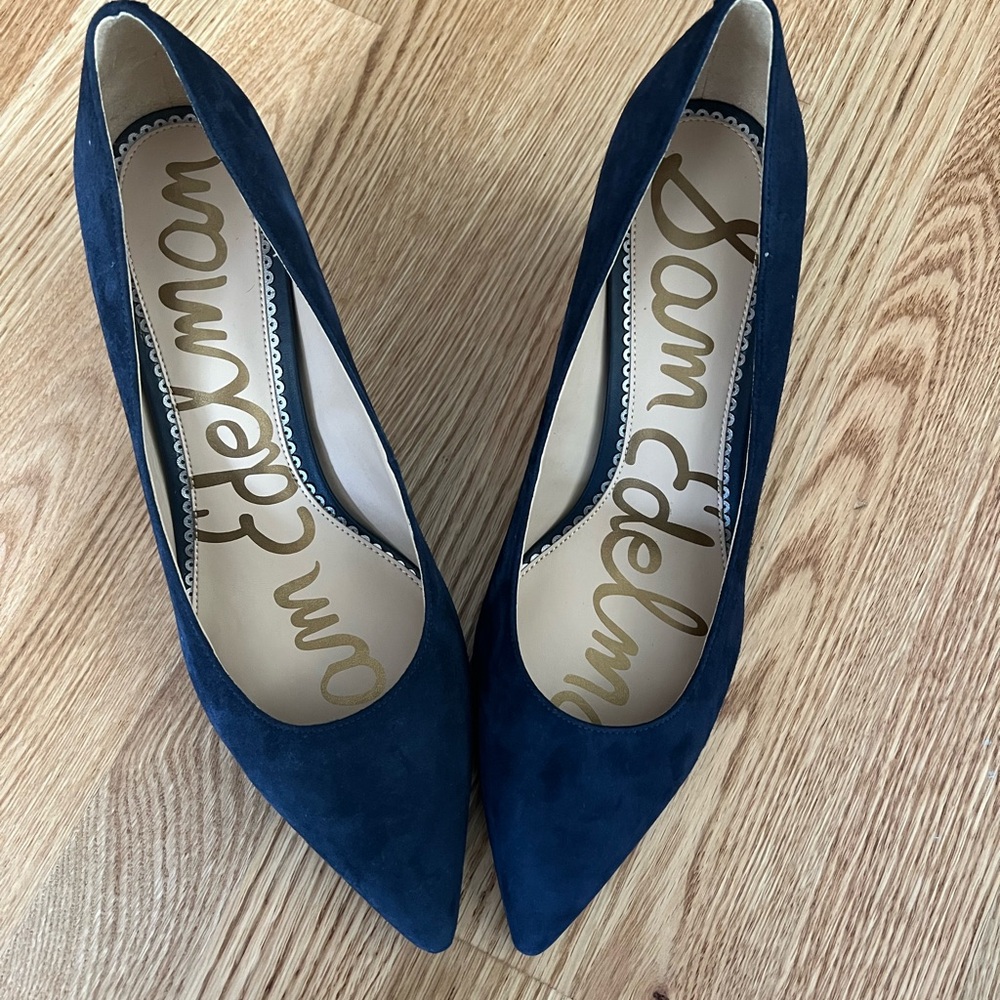 Sam Edelman Navy Suede Heels